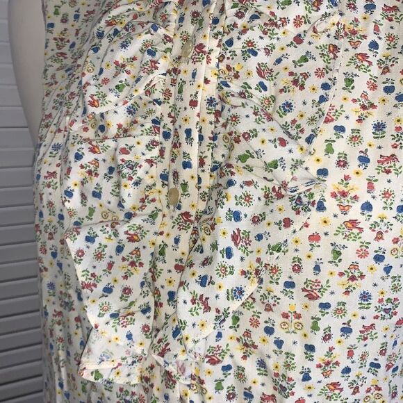 Vintage 1940’s Ruffle Button Down Sleeveless Blouse - Picture 16 of 16